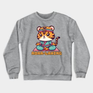 Bengal tiger yoga instructor Crewneck Sweatshirt